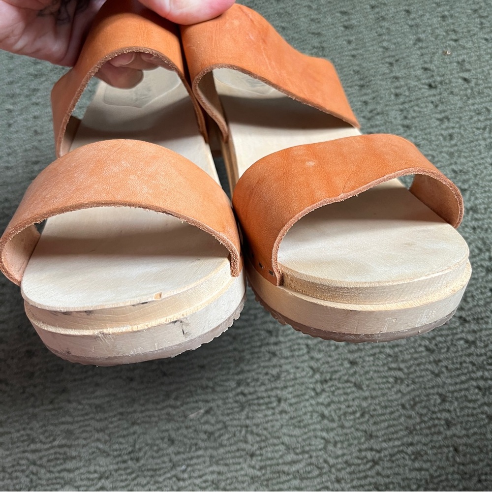 Sandgrens | Stockholm Low Clogs: Two-Strap Wooden Slides | Ecru | EU 41 =10.5 US - Picture 7 of 12